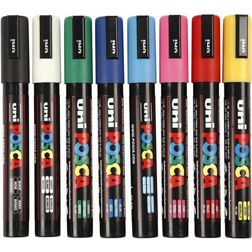 Uni Posca PC-5M Medium Bullet Pastel 8-pack