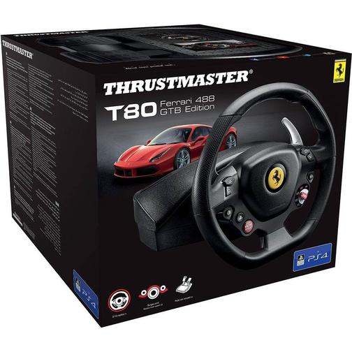 Thrustmaster T80 Ferrari 488 GTB Edition Racing Wheel - Black