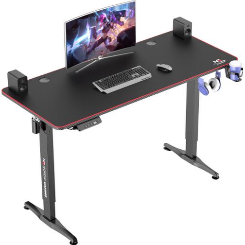 Nordic Gaming Elevate V2 Gaming Desk - Black, 1400x600x1190mm