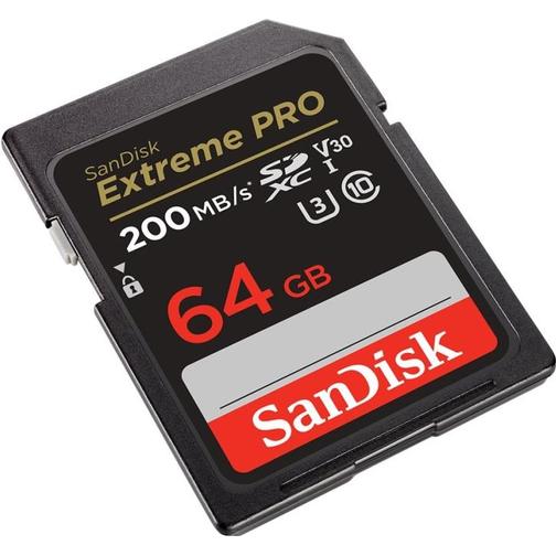 SanDisk Extreme Pro SDXC Class 10 UHS-I U3 V30 A2 200/90MB/s 64GB
