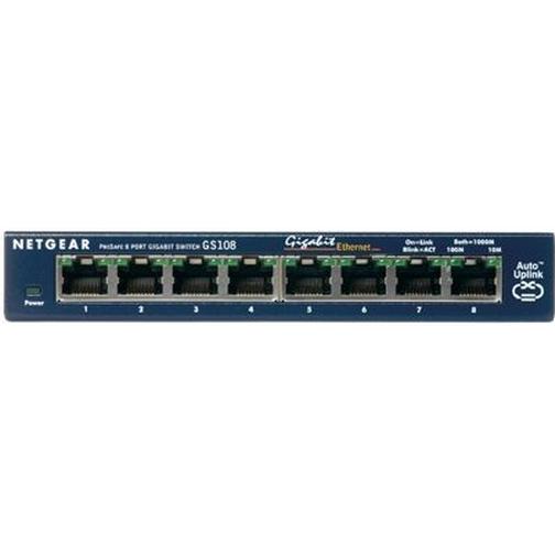 Netgear ProSafe 8 Port Gigabit Desktop Switch (GS108)