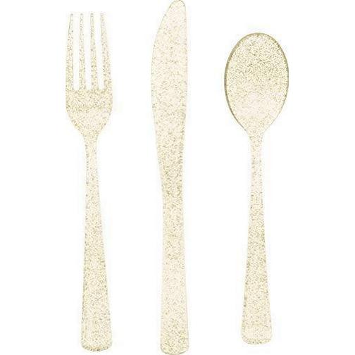 Unique Party Cutlery Gold 18-pack