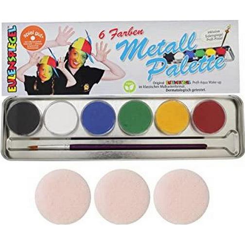 Eulenspiegel Face Metal Paint Box 6 Colours with a Brush