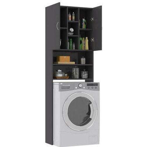 vidaXL Washing machine cabinet gray high gloss