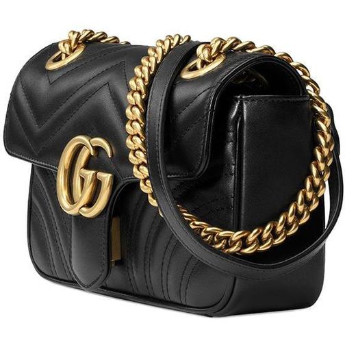 Gucci GG Marmont Matelassé Mini Bag - Black Leather