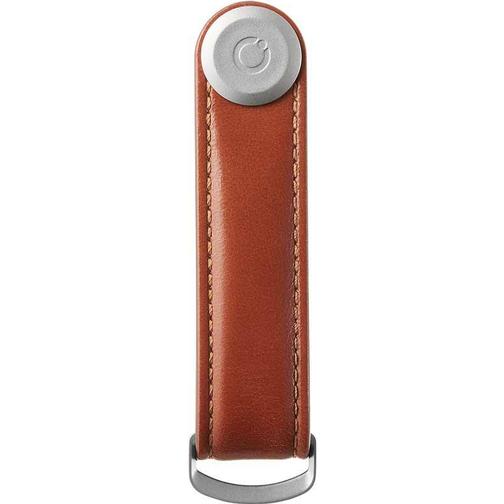 orbitkey Key Organiser Leather - Cognac with Tan Stitching