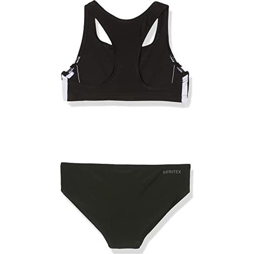 adidas Girl's 3-Stripes Bikini - Black/White (DQ3318)