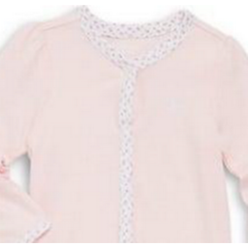 Ralph Lauren Floral Trim Footed Coverall - Delicate Pink (298092)