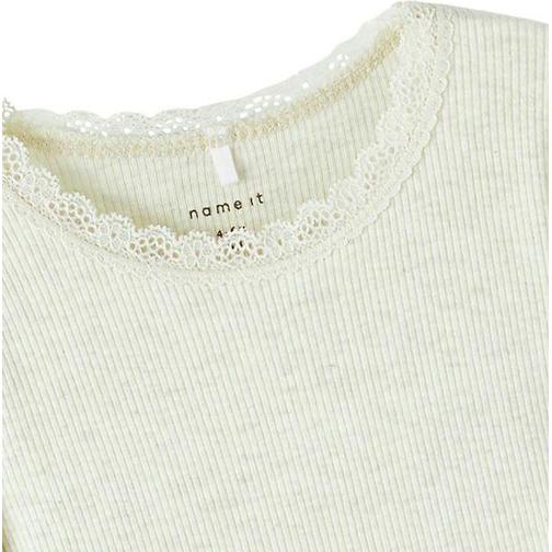 Name It Long Sleeved Rib Romper - Beige/Peyote Melange (13198038)