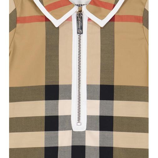 Burberry Baby Vintage Check Cotton Blend Playsuit