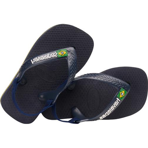 Havaianas Baby Brasil Logo II - Navy Blue/Citrus Yellow