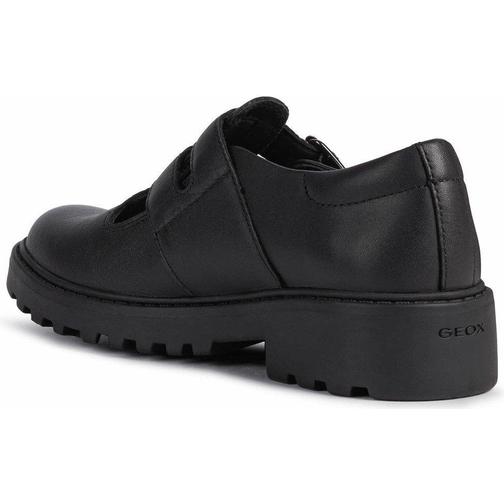 Geox Casey Double Buckle - Black Leather