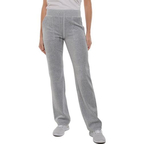 Juicy Couture Del Ray Classic Velour Pant - Light Grey Marl