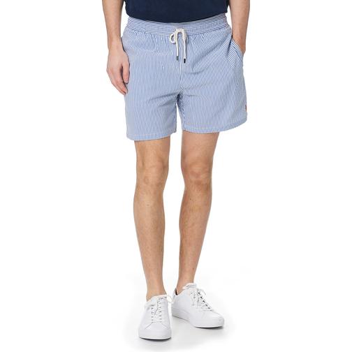 Polo Ralph Lauren Recycled Slim Traveler Swim Shorts - Cruise Seersucker