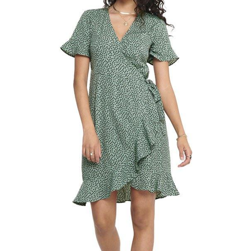 Only Olivia Wrapped Dress - Green/Chinois Green