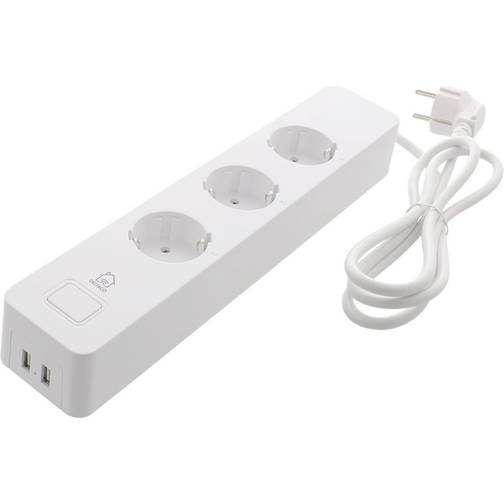 Deltaco SH-P03USB2 3-way 1.5m