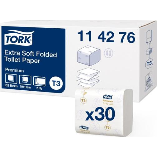 Tork Premium Extra Soft Folded T3 Toilet Paper 30-pack (114276)