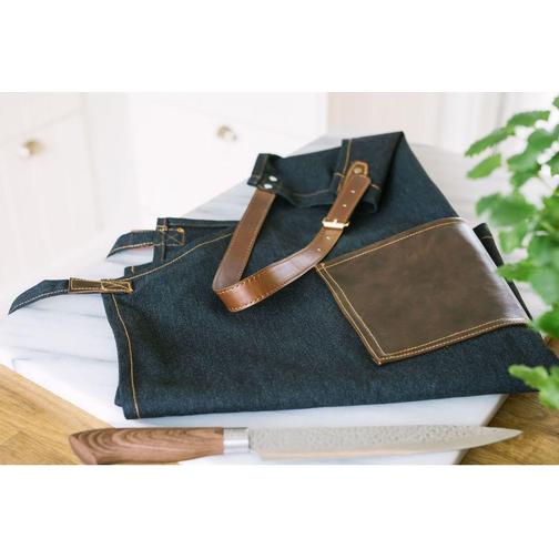 Dorre Elena Förkläde Blå, Multifärgad, Brun (80x70cm)