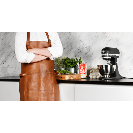 Nordwik Läder Förkläde Brun (93x67cm)