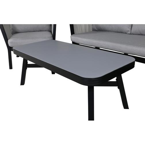 Venture Design Virya Loungeset, 1 Bord inkl. 2 Stolar & 1 Soffor