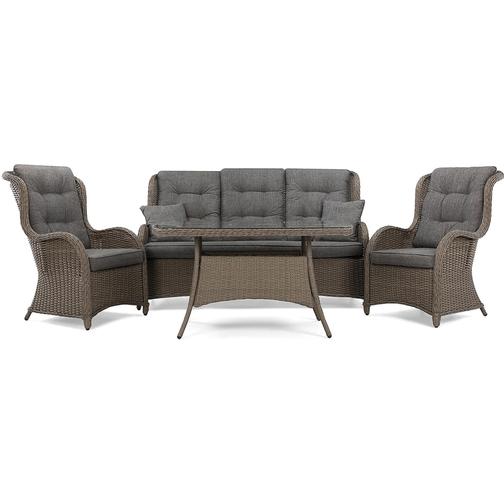 deNoord Marcus Loungeset, 1 Bord inkl. 2 Stolar & 1 Soffor