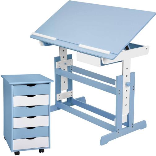 tectake Kids Desk + Filing Cabinet