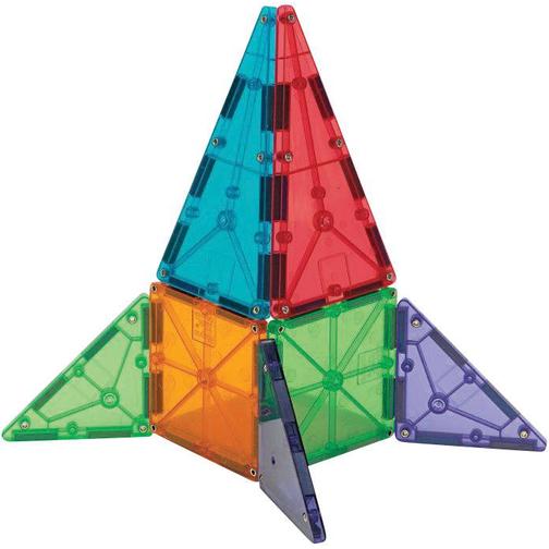 Magna-Tiles Clear Colors 3D Magnetic Building Tiles 32pcs