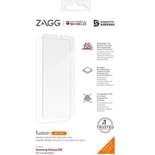 Zagg InvisibleShield Fusion with D3O Screen Protector for Galaxy S22