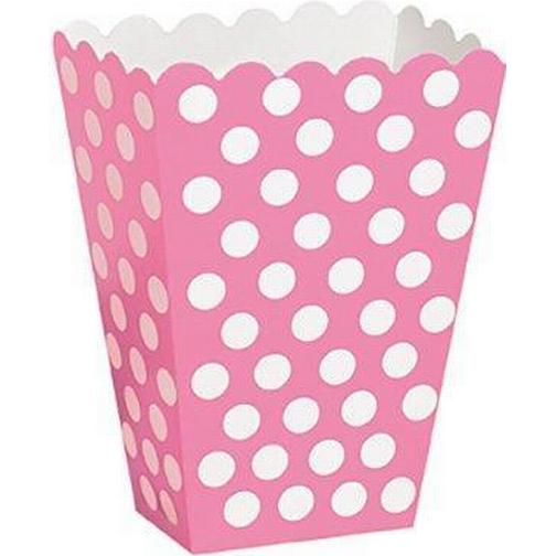 Unique Party Popcorn Box Silver/White 8-pack
