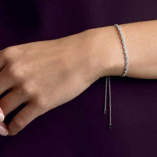 Swarovski Subtle Bracelet - Silver/White