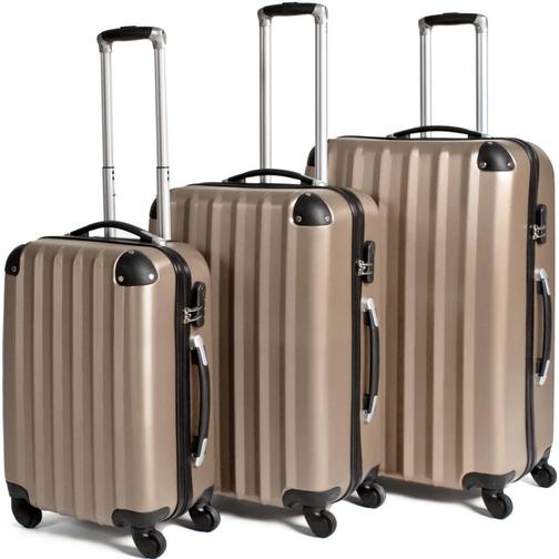 tectake Lightweight Suitcase - 3 delar