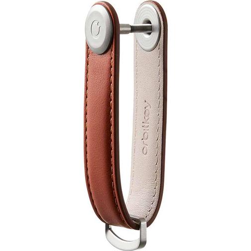 orbitkey Key Organiser Leather - Cognac with Tan Stitching