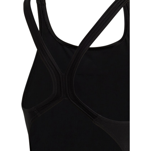 adidas Girl's Solid Small Logo Swimsuit
