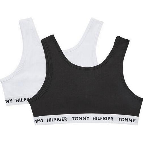 Tommy Hilfiger 2pk 85 Flagg BH - Vit/Svart 0WS