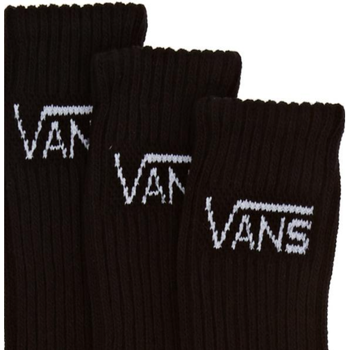 Vans Kid's Classic Crew 3-pack - Black (VN000XNQBLK)