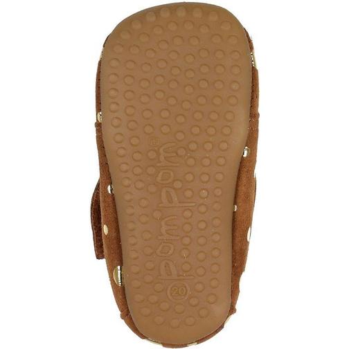 Pom Pom Slippers - Camel Gold Dot