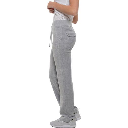 Juicy Couture Del Ray Classic Velour Pant - Light Grey Marl