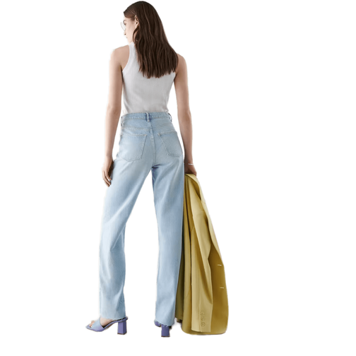 Gina Tricot Idun Straight Jeans - Mid Blue