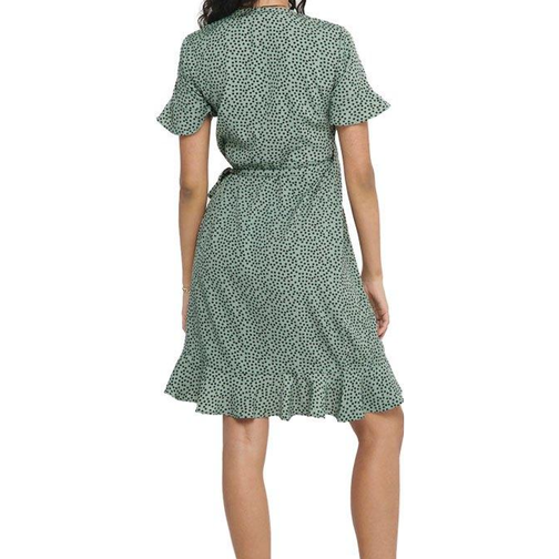 Only Olivia Wrapped Dress - Green/Chinois Green