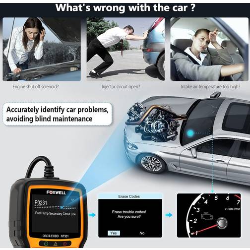 Foxwell NT301 OBD2 Engine Light Scanner