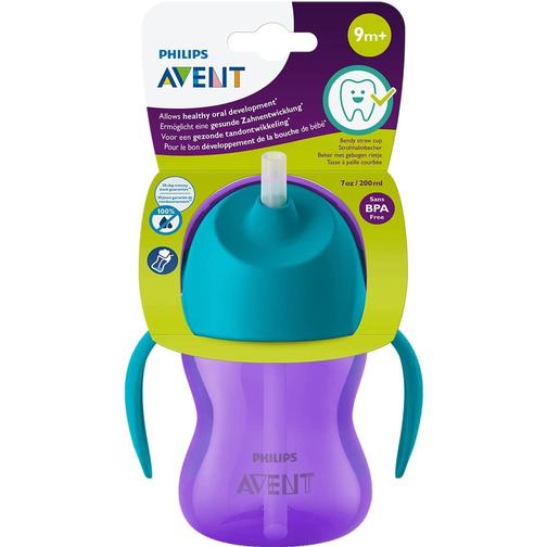 Philips Avent Sugrörsmugg med Handtag 200ml