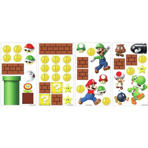 RoomMates Nintendo Super Mario Bros Build a Scene Wall Decals