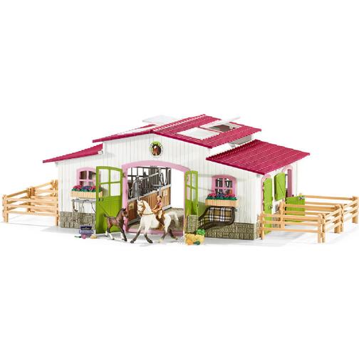 Schleich Ridcenter Med Ryttare Och Hästar 42344