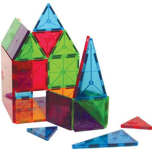 Magna-Tiles Clear Colors 3D Magnetic Building Tiles 32pcs