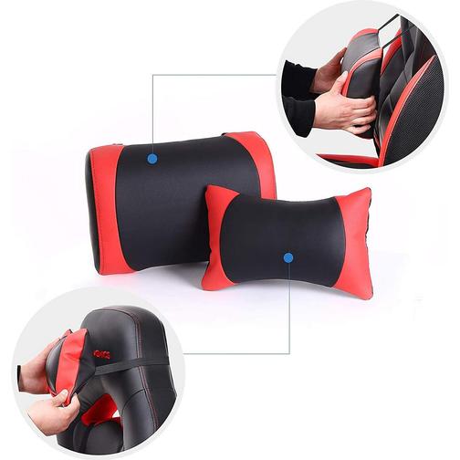 Songmics Racing Style Footrest Gaming Chair - Black/Red