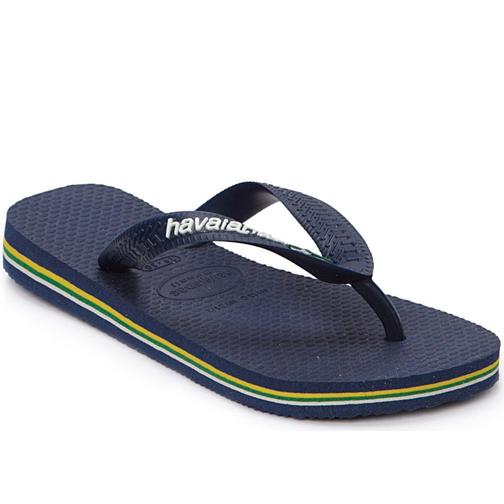 Havaianas Kid's Brasil Logo - Navy Blue