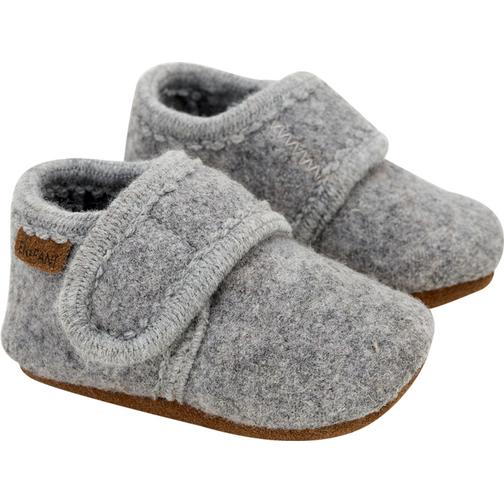 En Fant Baby Wool Slippers - Grey Melange