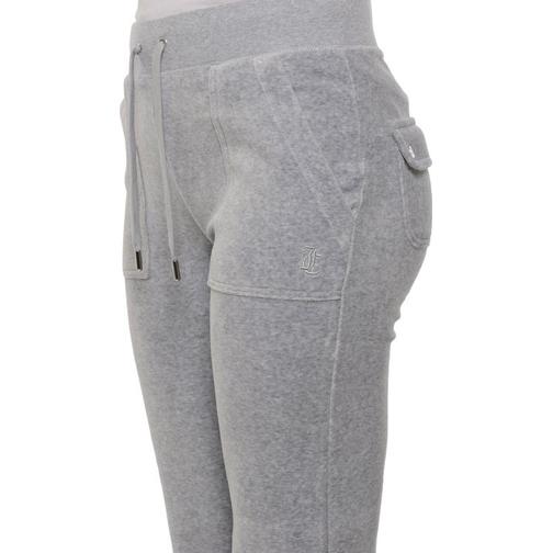 Juicy Couture Del Ray Classic Velour Pant - Light Grey Marl