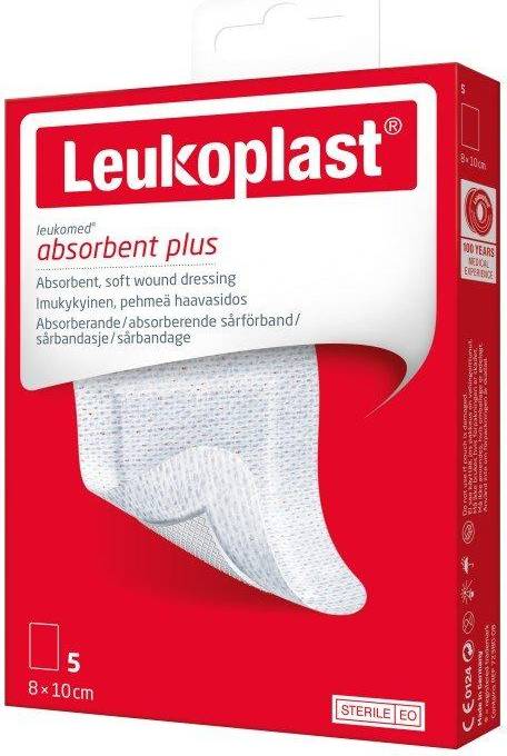 Leukoplast Leukomed Absorbent Plus 8cmx10cm 5-pack
