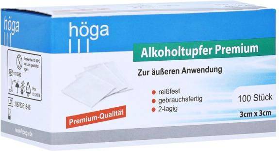 HÖGA-PHARM G. Höcherl ALKOHOLTUPFER Premium 3x3 cm